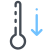 Thermometer unten icon