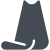 Vista posterior del gato icon