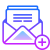 Adicionar envelope aberto icon