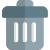 Trash can with lid isolated on awhite background icon