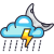 Cloud rain Storm Moon icon