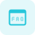 FAQ on a several website under landing page template icon