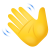 emoji con la mano agitata icon