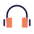 Studio quality headphone for enhanced experience device icon