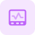 Electrocardiogram facility in a hospital to be checked on a monitor icon