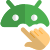 Mouse pointing device connected to Android operating system icon