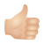 Thumbs Up Light Skin Tone icon