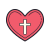 croce del cuore icon