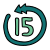 15 segundos Retroceder icon