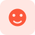 Smiley face emoji with a smile for internet messenger icon