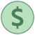 Dólar americano circulado icon