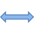 수평 크기를 조정 icon