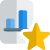 Bar chart file starred with five-pointed star icon