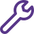 Wrench as a maintenance logotype for computer operating system icon