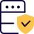 Server with antivirus protection safeguard turn on icon