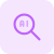 Artificial Intelligence program search online isolated on a white background icon