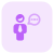 Businessman chatting with customer support executive agent icon