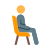 sentado en una silla icon