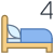 Quatro camas icon