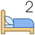 Dos camas icon