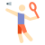 pele-de-jogador-de-badminton-tipo-1 icon