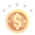 Dollar argent icon