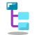 Stacked Organizational Chart Highlighted Parent Node icon