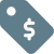 Dollar money label for shopping mall price tag icon