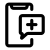 Medical Chart note access digitally on a smartphone icon