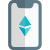 Ethereum application for smartphone for viewing statics and mining icon