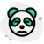 Panda confounded pictorial representation with eyes closed emoticon icon