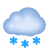 雪のある雲の絵文字 icon