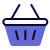 Shopping basket of different size for purchasing items icon