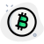 Bitcoin a cryptocurrency, a form of electronic cash and decentralized digital currency. icon