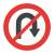 No U Turn icon