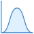 Histograma de distribución normal icon