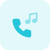 Music play on modern cell phone device icon