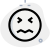 Confused cowboy facial expression emoji for instant messenger icon