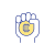 Hand With Crypto Token icon