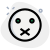 Cold shivring face expression of winter emoji icon