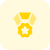 Flower shaped medal with star in centre icon