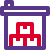 Industrial grade warehouse for material boxes storage icon