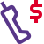 Old phone online order with Dollar sign layout icon