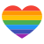 Corazón arcoiris icon