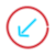 Circled Down Left icon