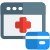 Medical bill clearance access on a web portal for a patient icon