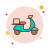 Motorcycle Delivery Single Box icon