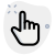 Double finger gesture interface movement on touch screen icon