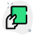 Holding paper or receipt isolated on a white background icon