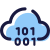 Código binario de la nube icon